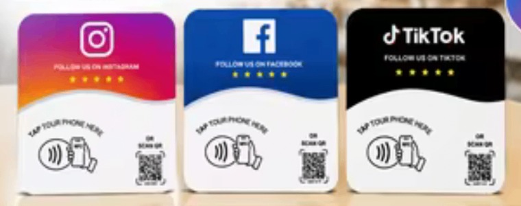 NFT & QR Social Review Cards — Instagram, Facebook, TikTok
